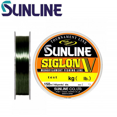 Леска карповая Sunline Siglon V Mist Green диаметр 0,260мм размотка 150м 