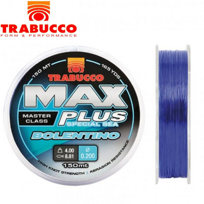 Леска монофильная Trabucco Max Plus Line Bolentino диаметр 0,25мм размотка 300м синяя