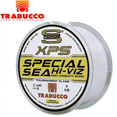 Леска монофильная Trabucco S-Force Special Sea Hi-Viz размотка 600м белая