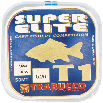 Леска монофильная Trabucco Super Elite T1 Carp Fishery диаметр 0,11мм размотка 50м