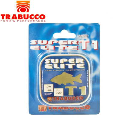 Леска монофильная Trabucco Super Elite T1 Carp Fishery диаметр 0,11мм размотка 50м