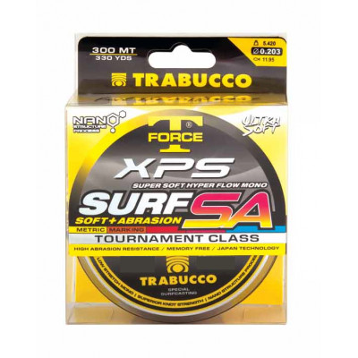 Леска монофильная Trabucco T-Force XPS Surf Soft Abrasion Mark System размотка 300м разноцветная