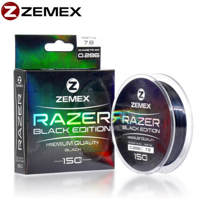 Леска Zemex Razer Black Edition диаметр 0,286мм размотка 150м чёрная
