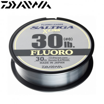 Леска флюорокарбоновая Daiwa Saltiga X'Link Fluorocarbon Leader диаметр 0,70мм размотка 30м прозрачная