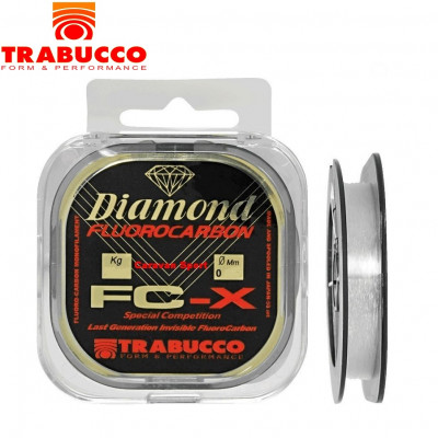 Мононить флюорокарбоновая Trabucco Diamond FC-X диаметр 0,37мм размотка 50м прозрачный