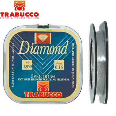 Мононить флюорокарбоновая Trabucco Diamond Spectrum диаметр 0,10мм размотка 50м прозрачный