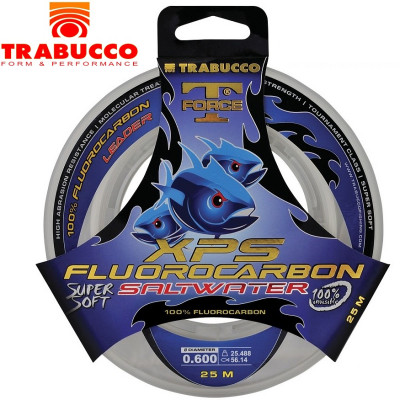 Флюрокарбон Trabucco T-Force Fluorocarbon Saltwater Leader диаметр 0,90мм размотка 25м