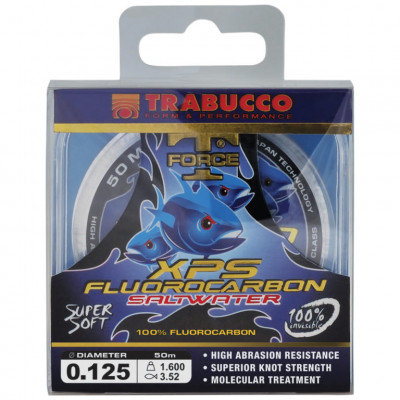 Флюрокарбон Trabucco T-Force Fluorocarbon Saltwater диаметр 0,201мм размотка 50м