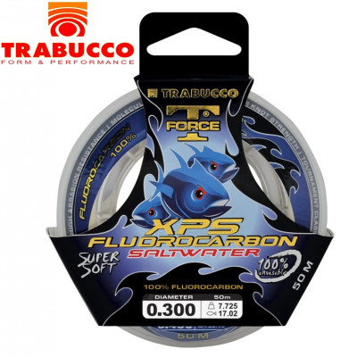 Флюрокарбон Trabucco T-Force Fluorocarbon Saltwater диаметр 0,164мм размотка 50м