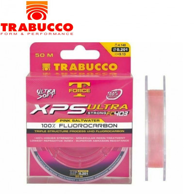Флюрокарбон Trabucco T-Force XPS Ultra FC403 Pink Saltwater диаметр 0,201мм размотка 50м