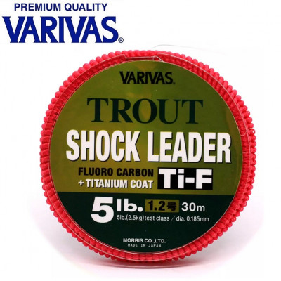 Флюорокарбон Varivas Trout Shock Leader Ti-F диаметр 0,185мм размотка 30м