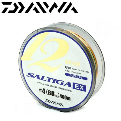Двенадцатижильный шнур Daiwa UVF Saltiga Sensor X12EX+SI #5,0 диаметр 0,37мм размотка 400м 