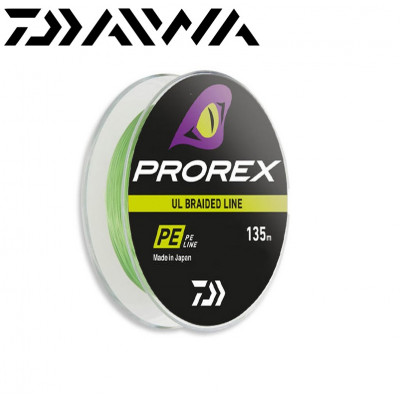 Плетёный шнур для ультралайта Daiwa Prorex UL Braid PE #0,4 диаметр 0,104мм размотка 135м салатовый