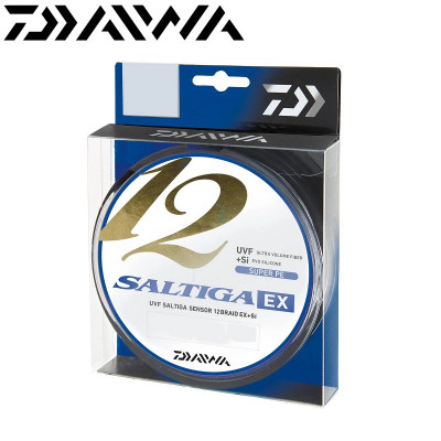 Двенадцатижильный шнур Daiwa Saltiga 12 Braid EX+SI #3,0 диаметр 0,26мм размотка 600м