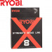 Восьмижильный шнур Ryobi Strength Braid 8X Grey #0,8 диаметр 0,14мм размотка 150м серый