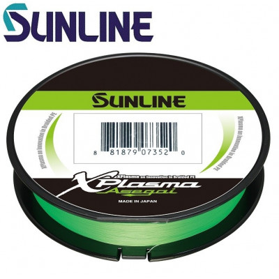 Шнур плетёный Sunline X-Plasma Light-Green #0,8 диаметр 0,153мм размотка 150м