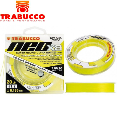 Шнур плетёный Trabucco Dyna-Tex Neo X8 YL #3,0 диаметр 0,285мм размотка 300м