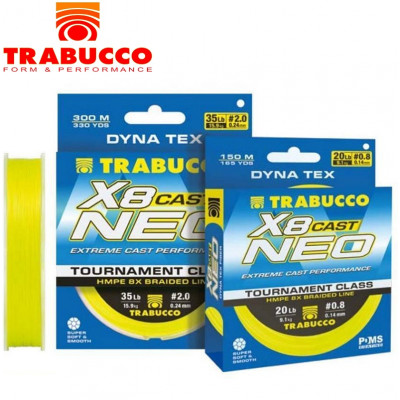 Шнур плетёный Trabucco Dyna-Tex X8 Neo Cast YL #0,4 диаметр 0,100мм размотка 150м