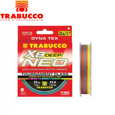 Шнур плетёный Trabucco Dyna-Tex X8 Neo Deep ML #6,0 диаметр 0,405мм размотка 300м