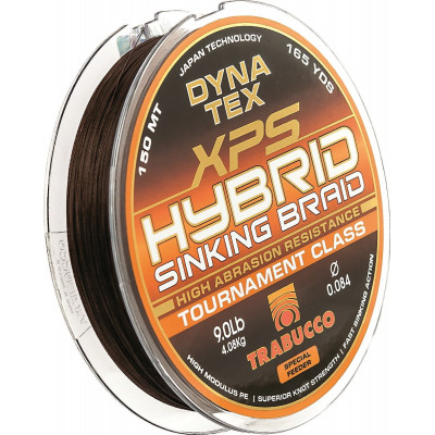 Шнур плетёный Trabucco Dyna-Tex XPS Hybrid Sink Braid #0,6 диаметр 0,128мм размотка 150м