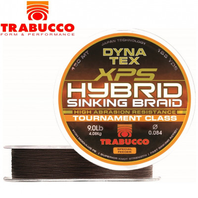 Шнур плетёный Trabucco Dyna-Tex XPS Hybrid Sink Braid #0,6 диаметр 0,128мм размотка 150м