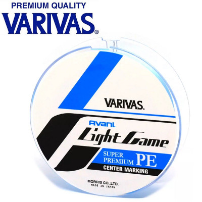 Четырёхжильный шнур Varivas Light Game PE X4 Centermarking #0,2 диаметр 0,074мм размотка 150м