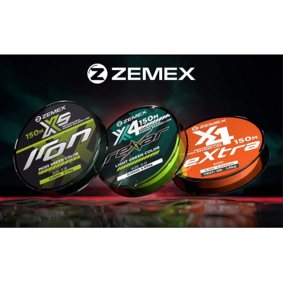 Шнур плетёный Zemex Rexar X4 диаметр 0,12мм размотка 150м светло-зелёный