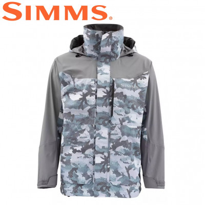 Куртка зимняя Simms Challenger Jacket Hex Flo Camo Grey Blue