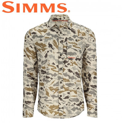 Рубашка с длинным рукавом Simms Challenger Shirt Ghost Camo Stone