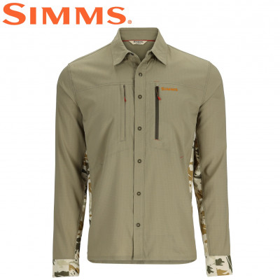 Рубашка с длинным рукавом Simms Intruder BiComp Shirt Stone/Ghost Camo Stone