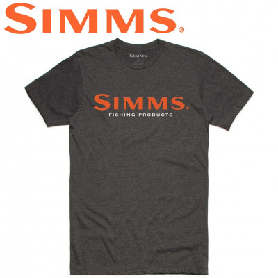 Футболка с коротким рукавом Simms Logo T-Shirt Charcoal Heather