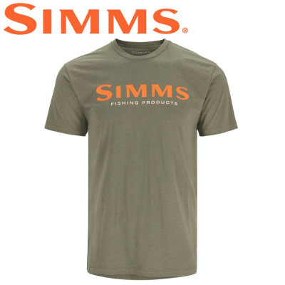  Футболка с коротким рукавом Simms Logo T-Shirt Military Heather