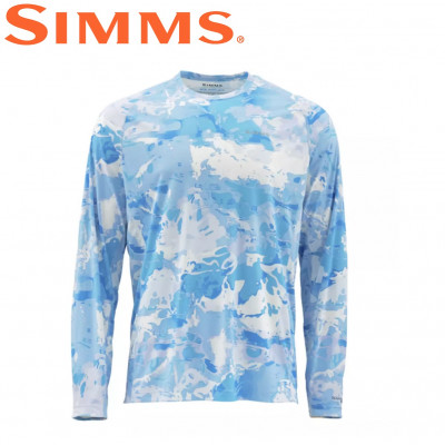 Реглан Simms SolarFlex Crewneck Prints Cloud Camo Blue