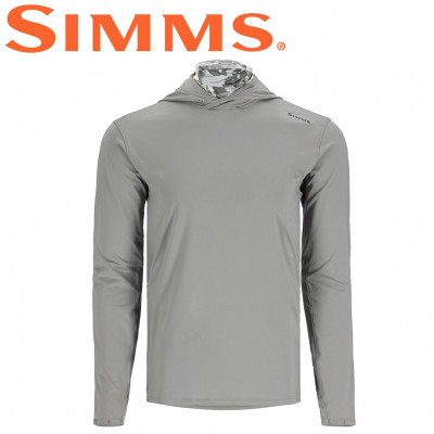 Худи с капюшоном и баффом Simms SolarFlex Guide Hoody Cinder/Regiment Camo Cinder