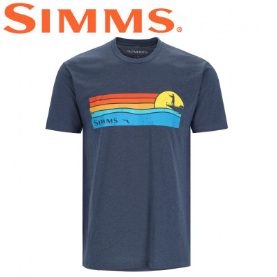  Футболка с коротким рукавом Simms Sunset T-Shirt Navy Heather