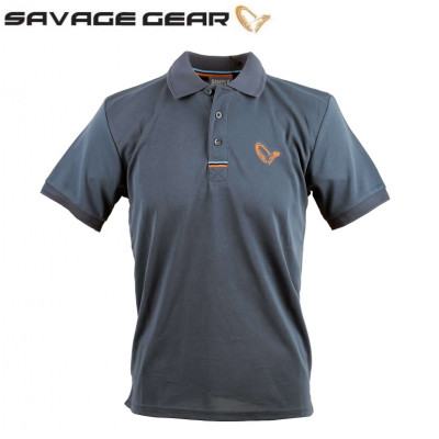  Футболка-поло Savage Gear Simply Savage 3-Stripes Polo Shirt