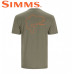 Футболка с коротким рукавом Simms Bass Outline T-Shirt Military Heather
