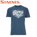  Футболка с коротким рукавом Simms Fish It Well Badge T-Shirt Sailor Blue Heather