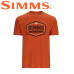  Футболка с коротким рукавом Simms Fly Patch T-Shirt Adobe Heather