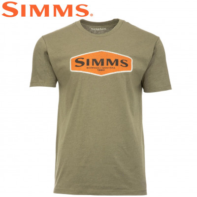  Футболка с коротким рукавом Simms Logo Frame T-Shirt Military Heather