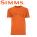  Футболка с коротким рукавом Simms Trout Outline T-Shirt Adobe Heather