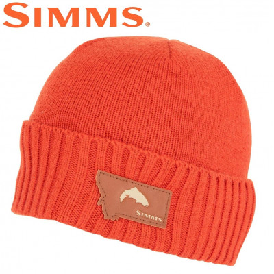 Вязанная шапка Simms Big Sky Wool Beanie Orange