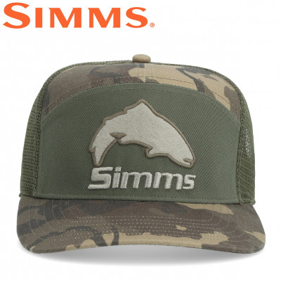 Бейсболка Simms Brown Trout 7-Panel Olive