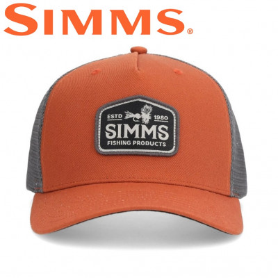 Бейсболка Simms Double Haul Icon Trucker Simms Orange