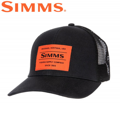 Бейсболка Simms Original Patch Trucker Black