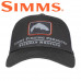 Бейсболка Simms Small Fit Trout Icon Trucker Carbon