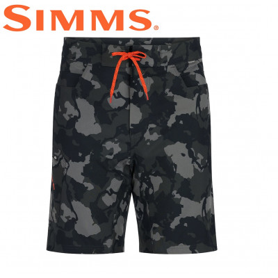 Летние шорты Simms Seamount Board Shorts Regiment Camo Carbon