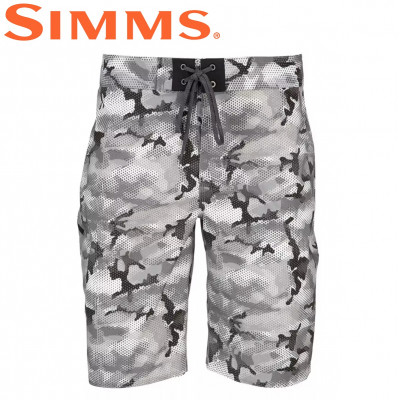 Летние шорты Simms Tumunu Board Short Print Hex Flo Camo Steel