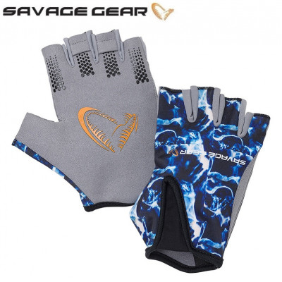 Перчатки беспалые Savage Gear Marine Half Glove