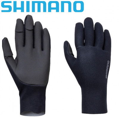 Перчатки с тремя откидными пальцами Shimano Chloroprene EXS 3 Cover Gloves Black